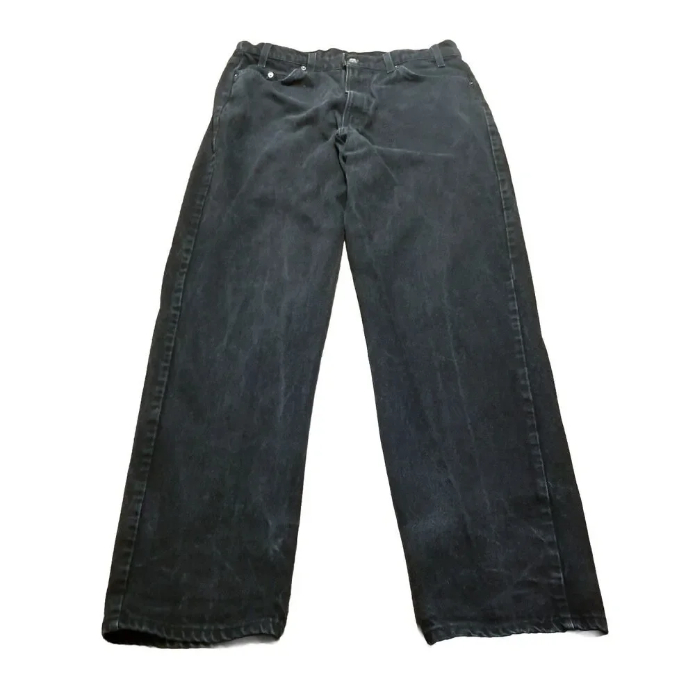 Levi's 550 Orange Tab Jeans Men's Size 38x34 Black Relaxed Fit 1997 USA (36×34)